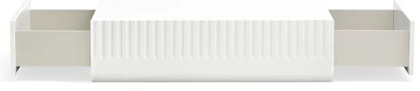 Biely konferenčný stolík s 2 zásuvkami Teulat Doric