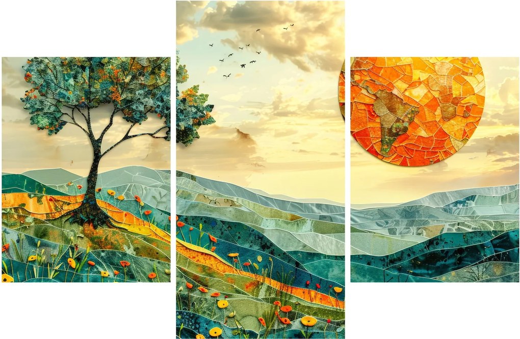 Obraz - Ilustrácia krajiny (90x60 cm)