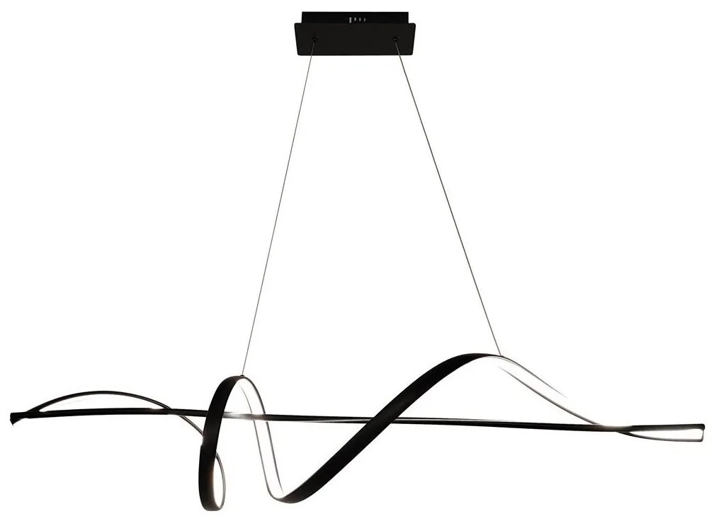 LED Luster na lanku SASH LED/36W/230V čierna