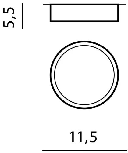 LED stropné svietidlo Monza R 12 4000K čierne