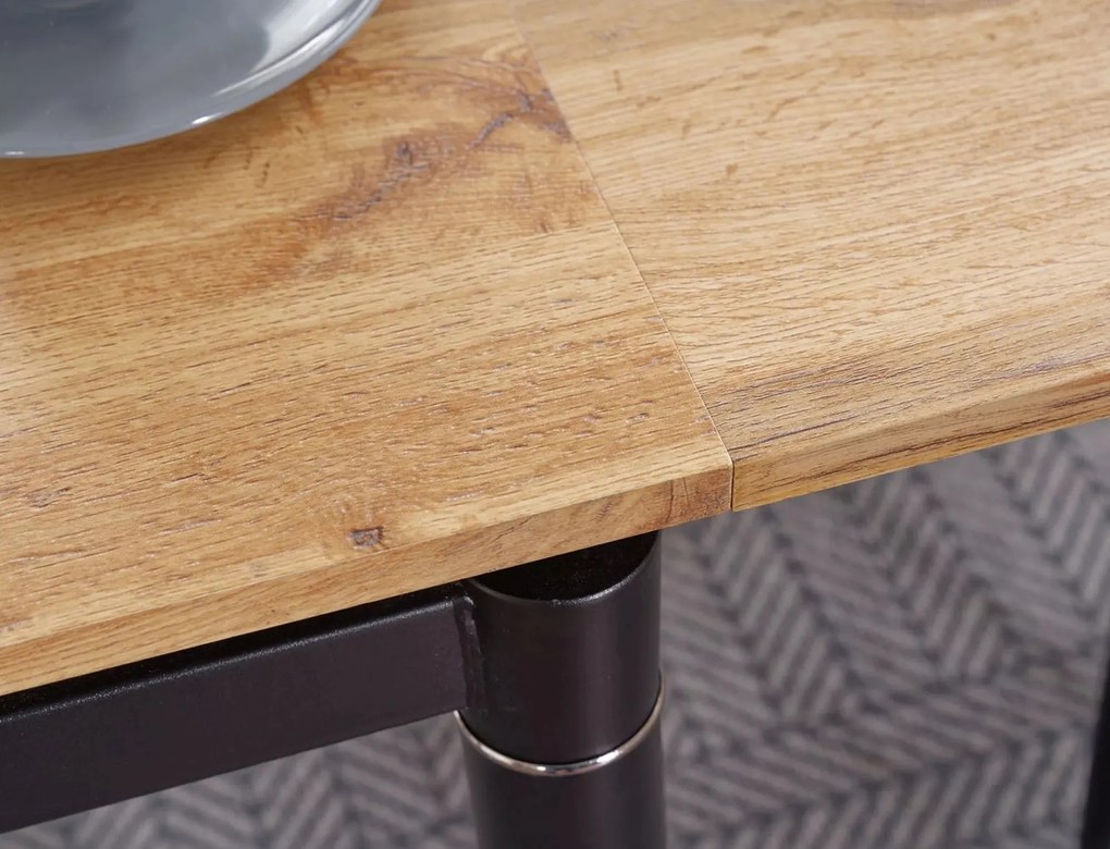 Rozkládací jídelní stůl Franklin 80/131 cm cm dub artisan/černý mat