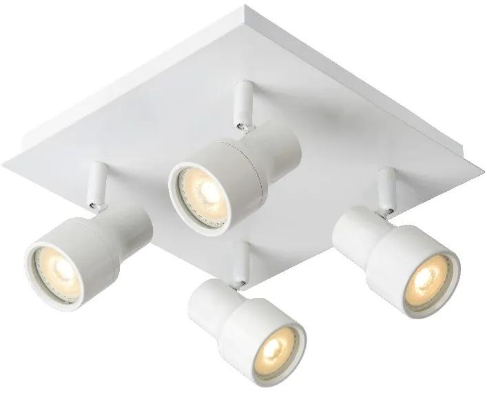 Lucide 17948/20/31 SIRENE-LED - Stropné bodové osvetlenie kúpeľne - priemer 10 cm - LED stmievatelná - GU10 - 4x5W 3000K - IP44 - Biele