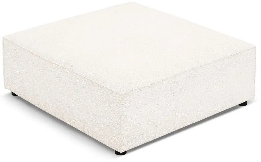 Béžová podnožka z textílie bouclé Jodie – Micadoni Home