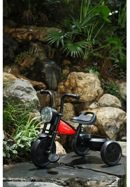 QPlay - Detská trojkolka TRIDURO čierna/červená