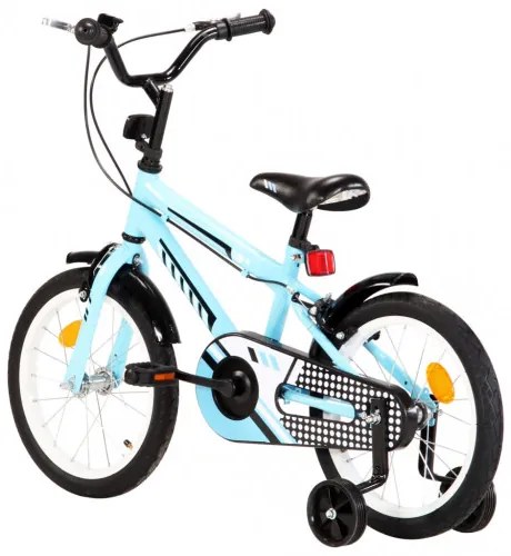 vidaXL Detský bicykel 16 palcový čierny a modrý-