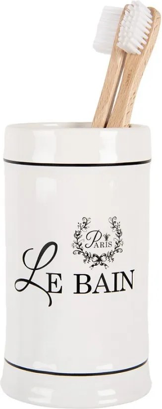 Keramický kelímok na zubné kefky Le Bain - Ø 8*13 cm