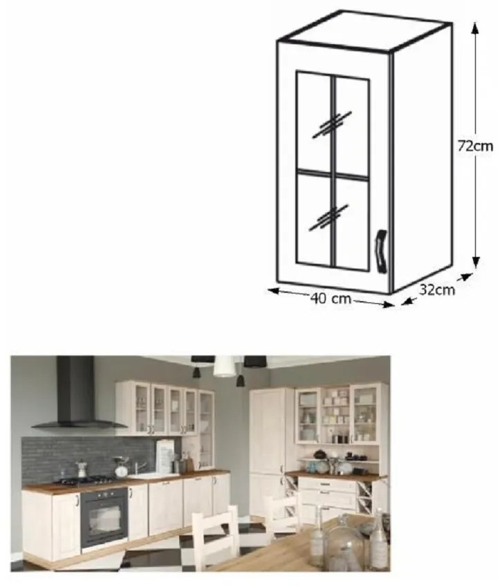 Horná kuchynská skrinka Regnar G40S. Vlastná spoľahlivá doprava až k Vám domov. 788730