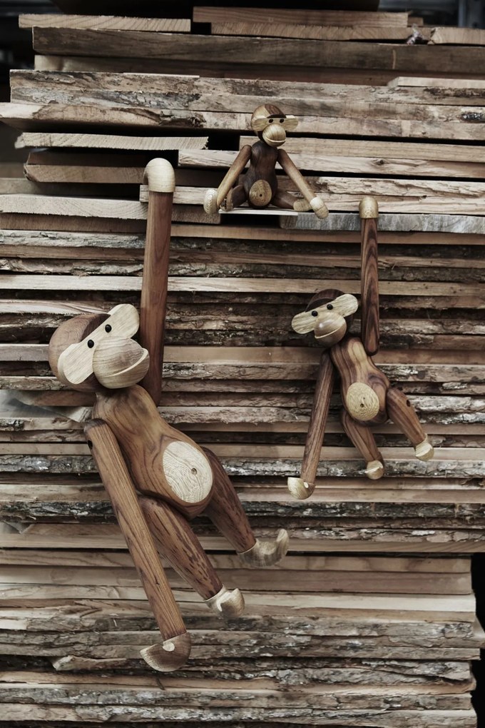 Kay Bojesen Drevená opička Monkey Mini Teak Limba 9,5 cm