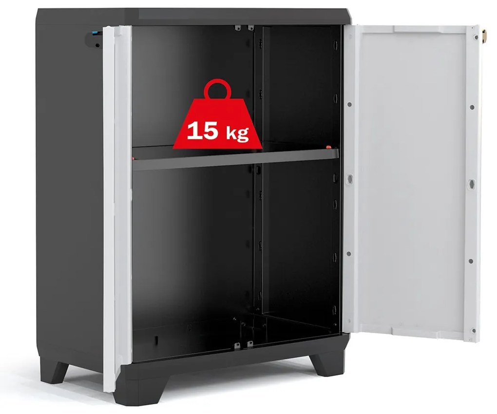 Plastová skriňa LINEAR, 1 polica, 90x68x39 cm