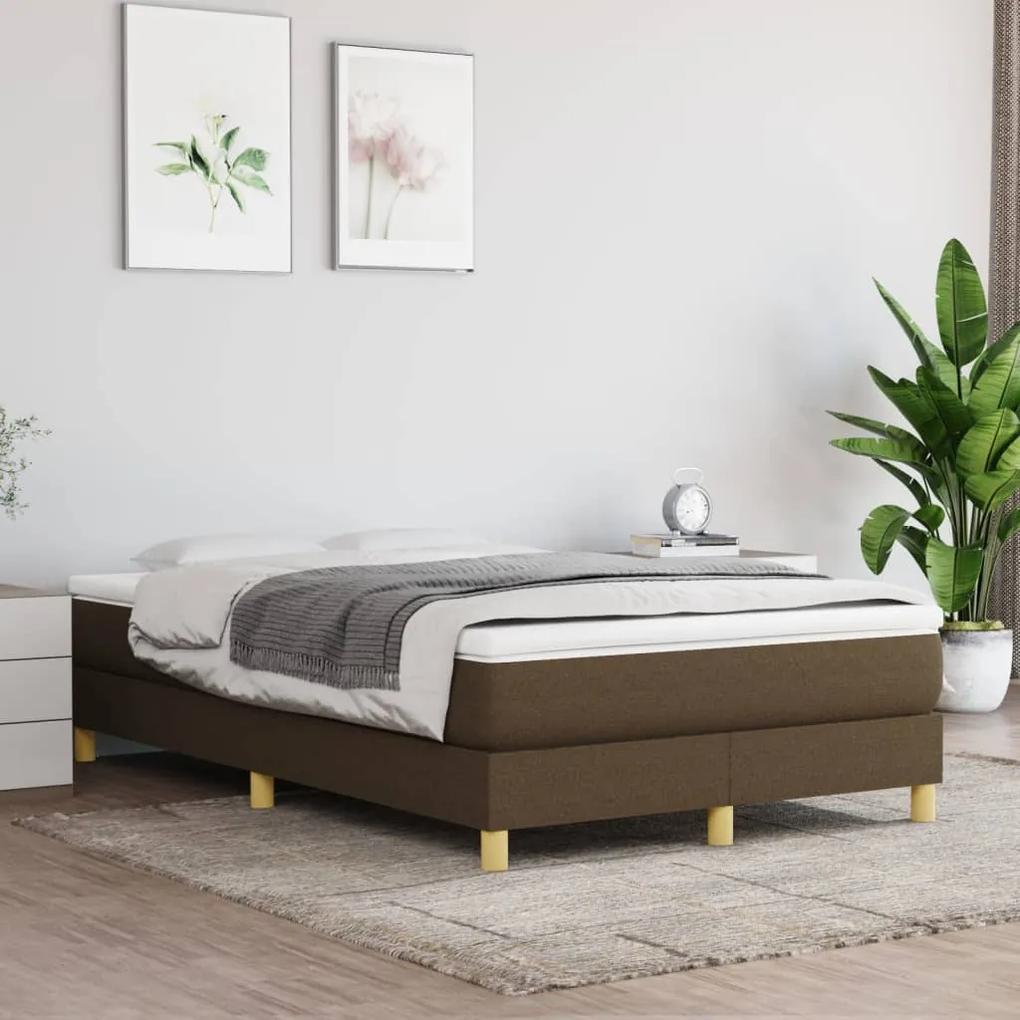 Boxspring posteľ s matracom tmavohnedá 120x200 cm látka 3144162