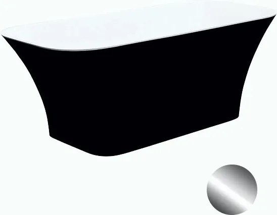 Besco Voľne stojaca vaňa z liateho mramoru Assos S-Line BW Matt 160x70 BESCO-Typ výpuste: Click-Clack s vrchným čistením, grafit, BESCO-Rozmery: 160x…