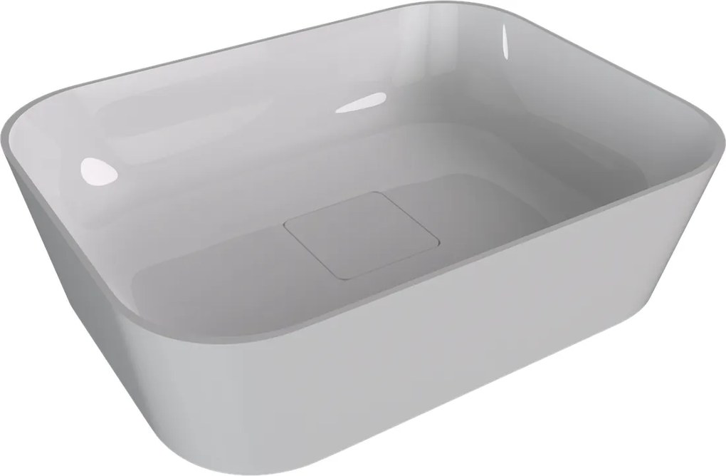 Polysan Polysan, BANERA SQUARE umývadlo na dosku, liaty mramor, 50x36cm, biela, 14596