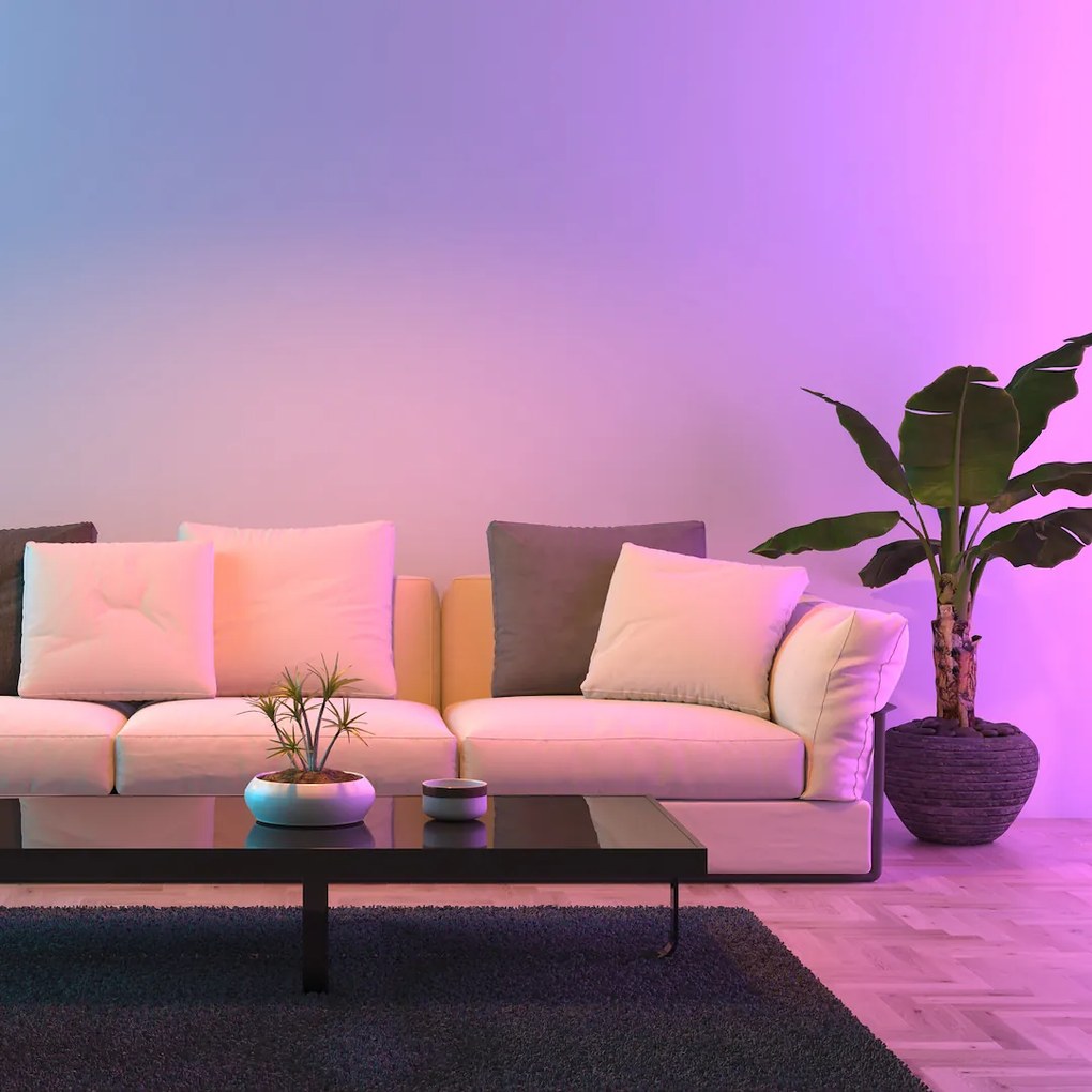 LED žiarovka E27 RGB 10w 935 lm s ovládačom