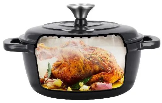 Silvercrest®  Liatinový hrniec, 2,8 l (čierna)  (100393108)