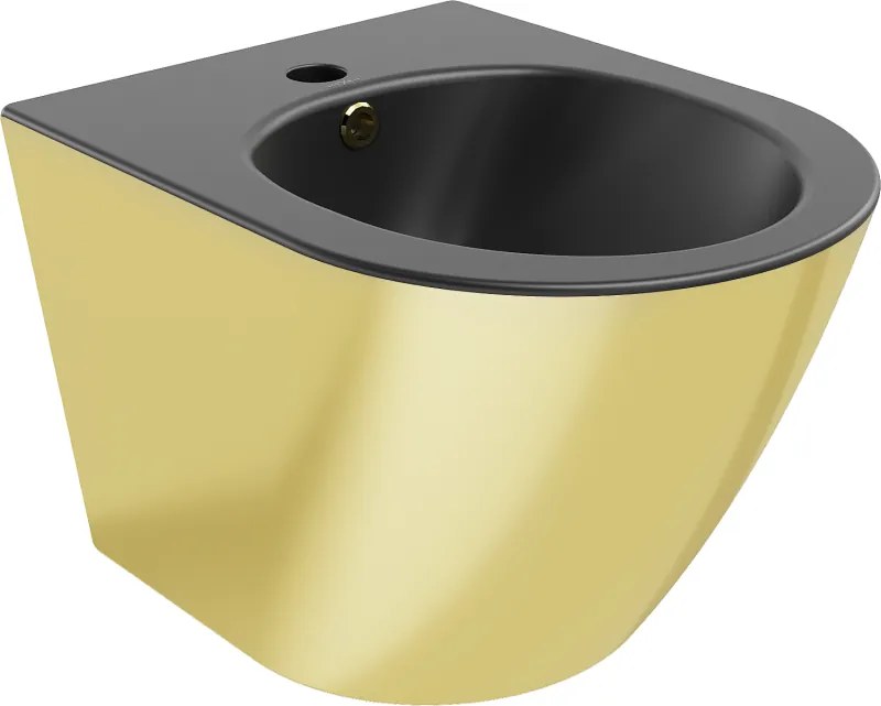 Mexen Lena závesný bidet, čierny mat/zlatý - 35224876