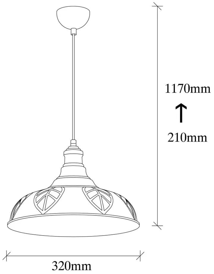 Kovové závesné svietidlo v medenej farbe Opviq lights Philip