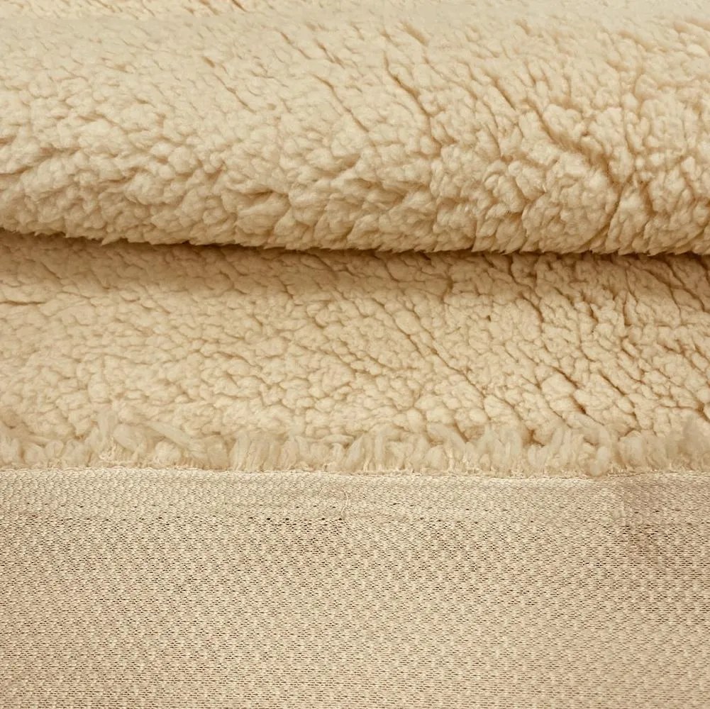 Metráž Baranček sherpa LIGHT - Hnedá karamelová svetlá