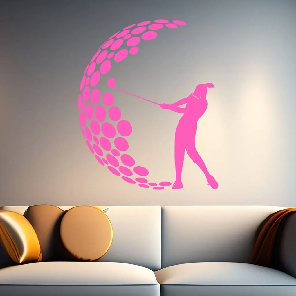 Veselá Stena Samolepka Golf Farba: šedá, Veľkosť: 80 x 66 cm