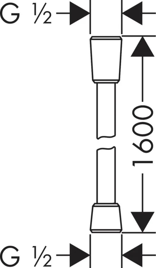 Hansgrohe Isiflex, sprchová hadica 1600 mm, satinox, HAN-28276810