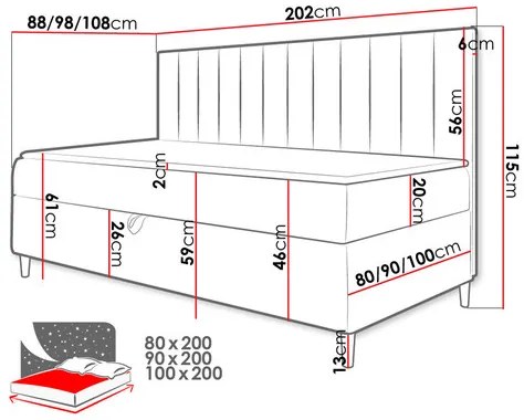 Jednolôžková posteľ 80cm Rivaldi 2 (biela + čierna). Vlastná spoľahlivá doprava až k Vám domov. 1122308