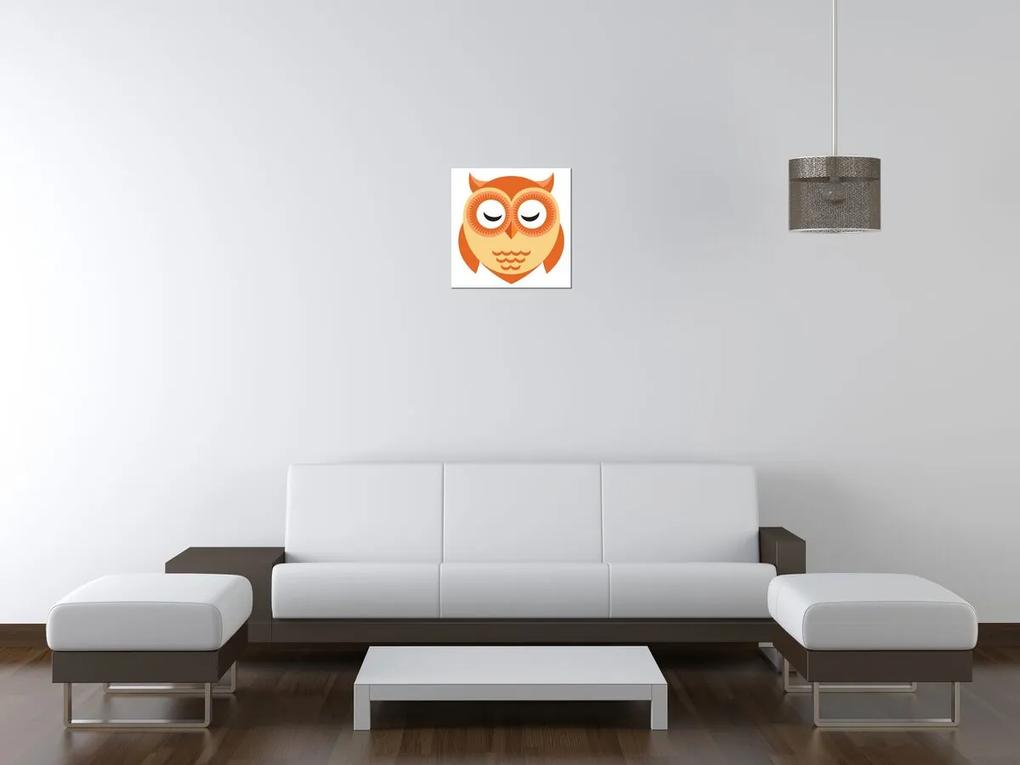 Gario Obraz na plátne Spiaca sova Rozmery: 30 x 30 cm