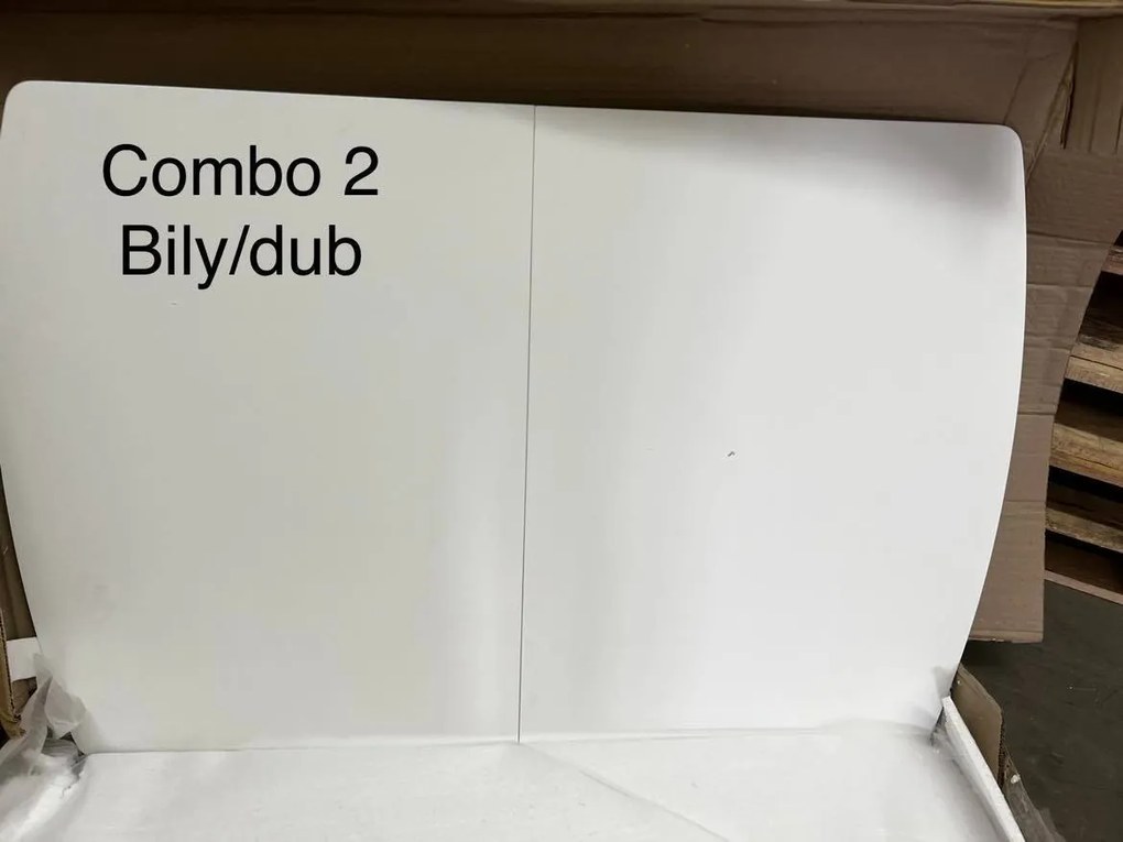 AKCIA Biely jedálenský stôl COMBO 120X75 II. akosť