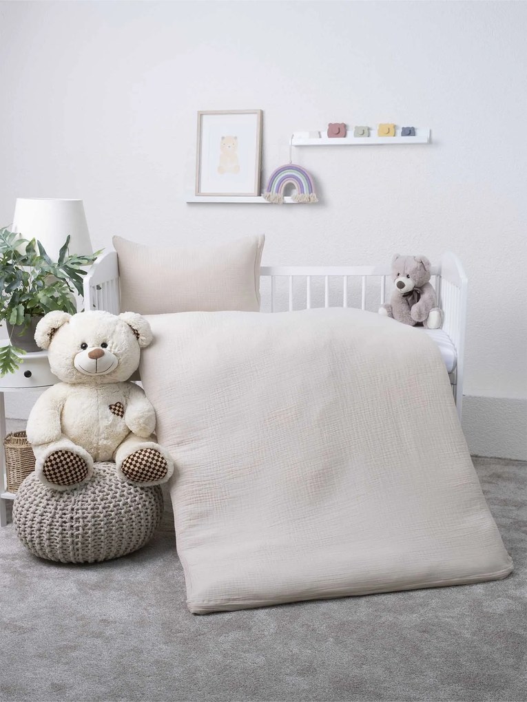 Mušelínové obliečky do postieľky - Alexia prírodné