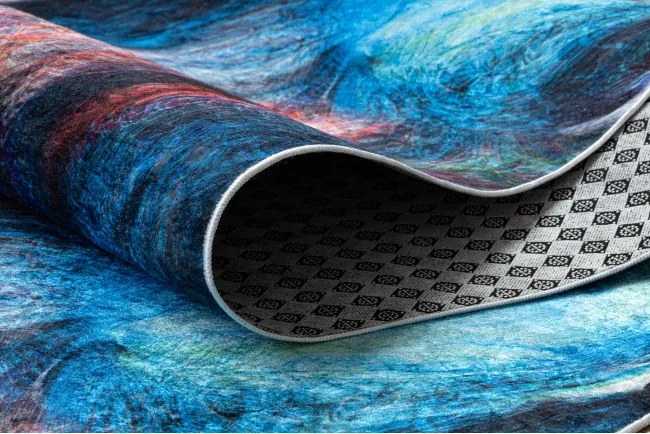 Protišmykový behúň LOTUS COLOR 36500 modrý / červený - Výpredaj