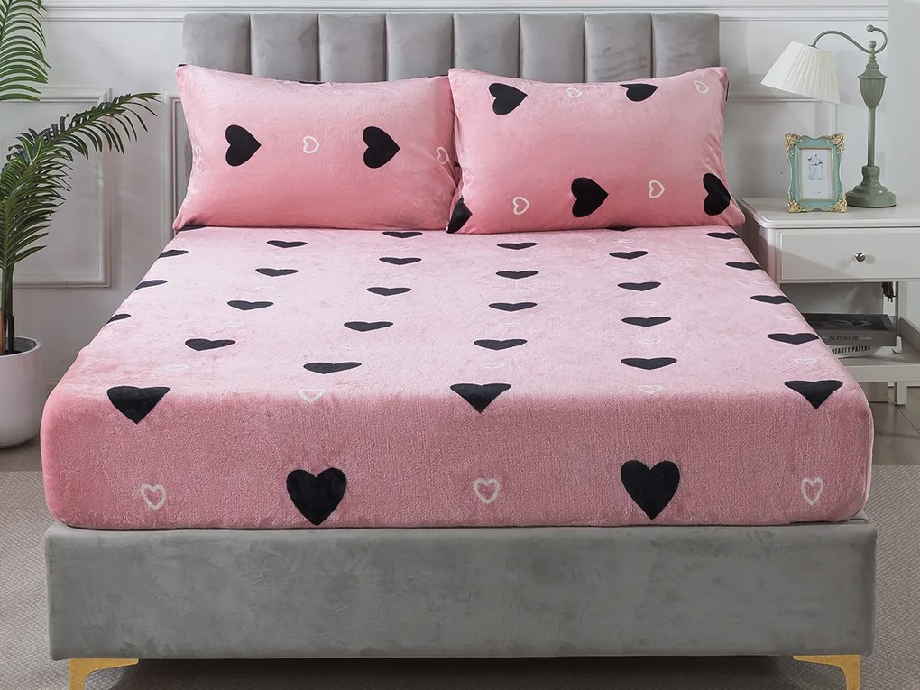 XPOSE® Mikroplyšová plachta LOVE Exclusive 180x200 cm