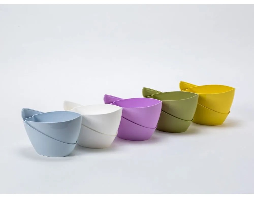 Pastelovofialový samozavlažovací kvetináč Plastia Doppio