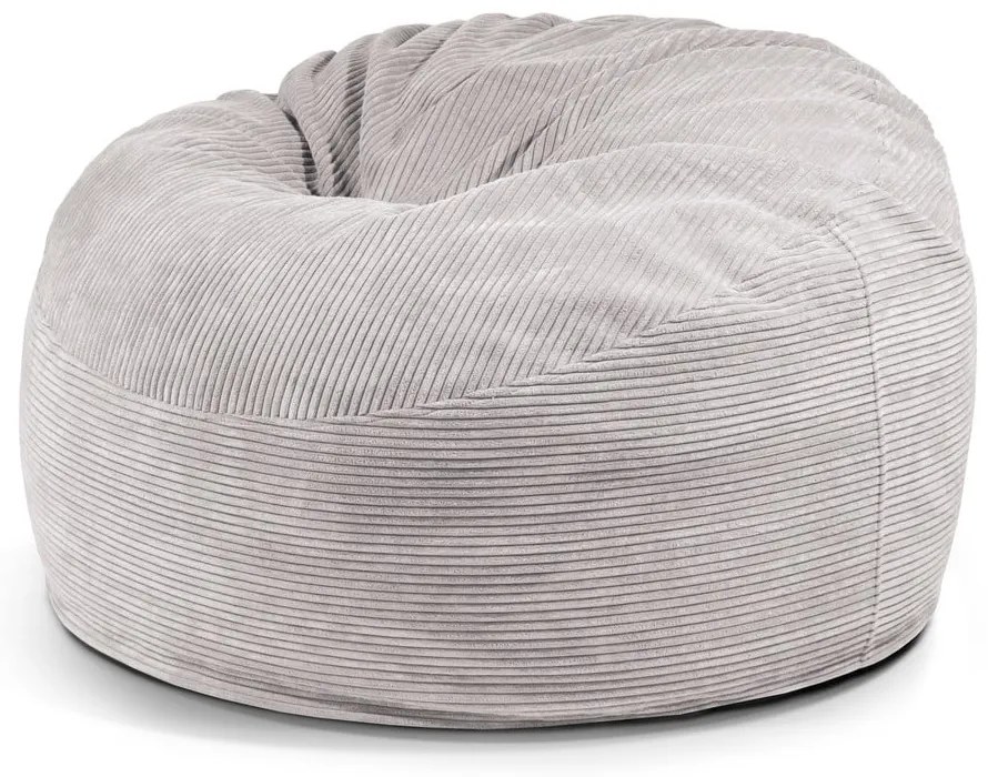 Svetlosivý menčestrový sedací vak Om 110 – SLOWDOWN