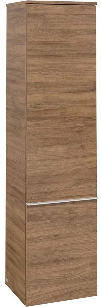 VILLEROY &amp; BOCH Venticello závesná vysoká skrinka, 1 dvierka, pánty vpravo, 404 x 372 x 1546 mm, Oak Kansas, A95112RH