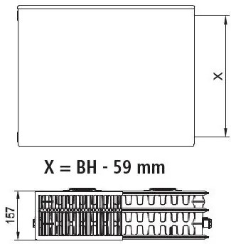 Kermi Therm X2 Plan-Kompakt panelový radiátor 33 600 / 900 PK0330609