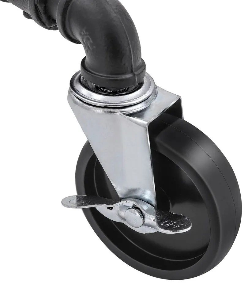 Dvojitý stojan na oblečenie RARE, vodovodné rúry 100x59x162cm, čierna SongmicsHome