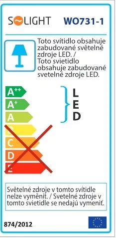 Prisadené nástenné / stropné vonkajšie LED osvetlenie Solight, 15W, denná biela, okrúhle, IP54