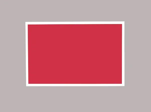 Toptabule.sk KRT07B Červená kriedová tabuľa v bielom drevenom ráme 60x40cm / nemagneticky