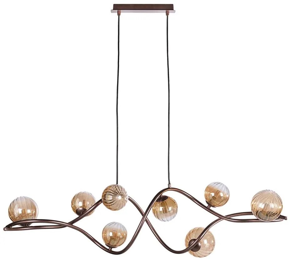 ONLI - Luster na lanku FRIDA 8xG9/10W/230V medená