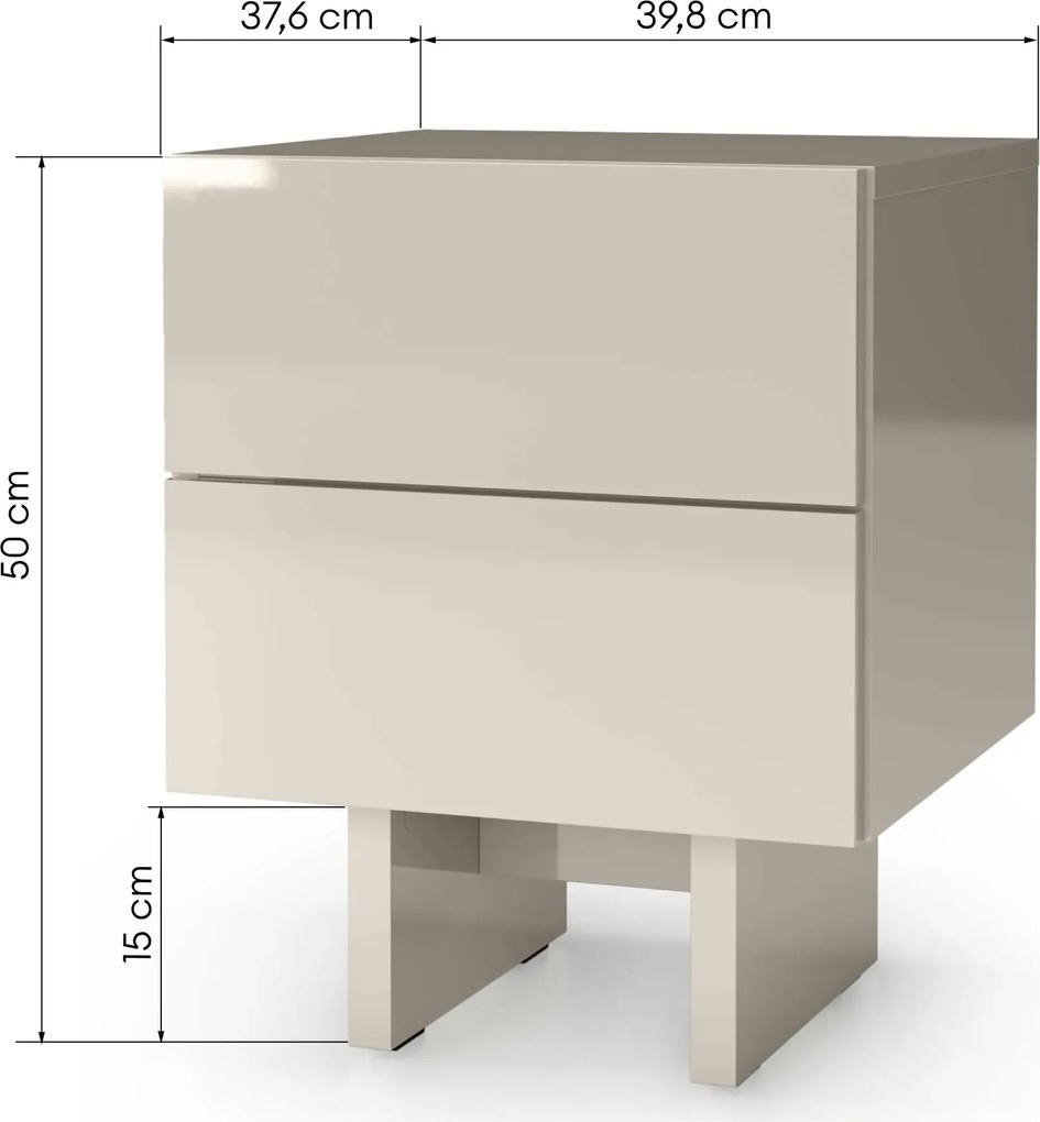 Nočný stolík Glim 39,8 cm kašmírový