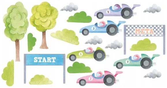 Kvalitná nálepka na stenu pre chlapcov do detskei izby formuly 100 x 200 cm