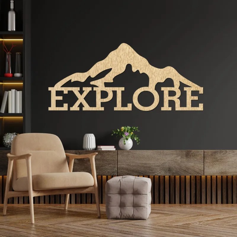 Obraz na stenu horský motív nad nápisom | SENTOP PR0407