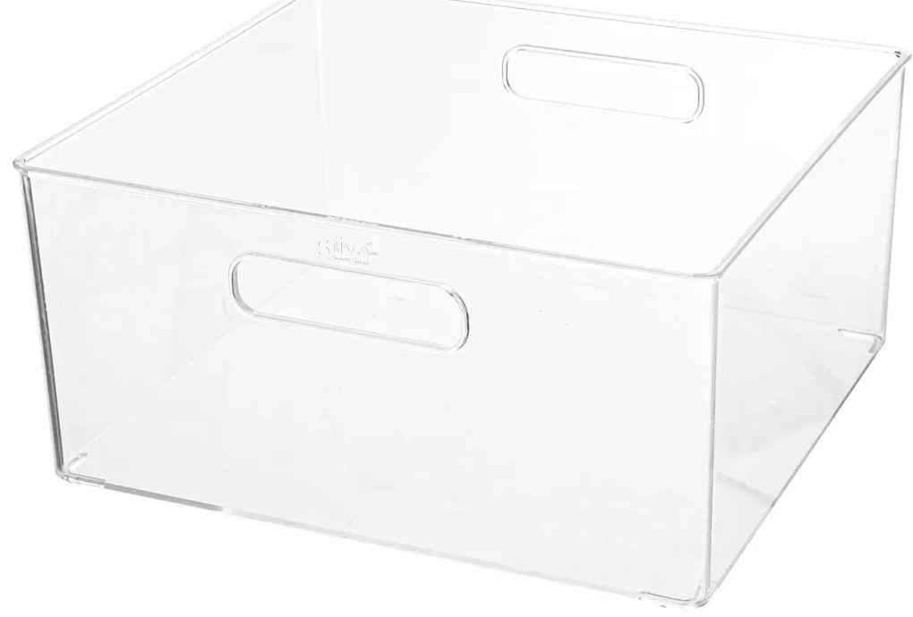 Transparentný box, viacúčelový, s rúčkami SELENA, 31x31x15