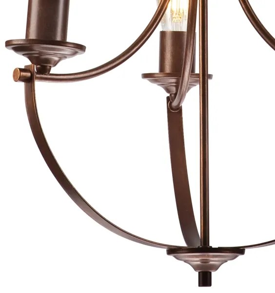 Luster na reťazi GINA 3xE27/60W/230V hnedá
