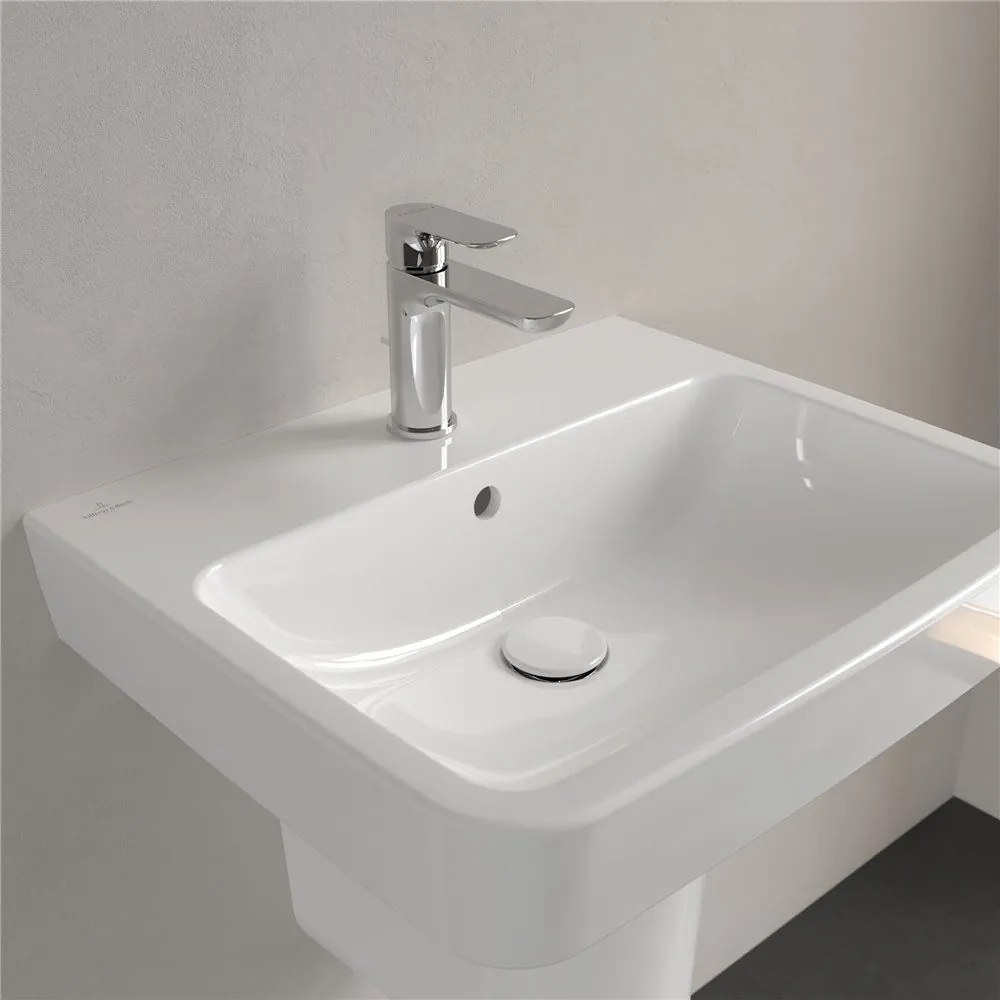 VILLEROY &amp; BOCH O.novo závesné umývadlo s otvorom, s prepadom, 550 x 460 mm, biela alpská, 4A415501