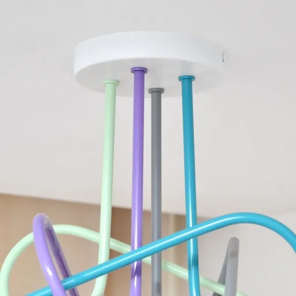 LED Prisadený luster OXFORD 4xE27/10W/230V