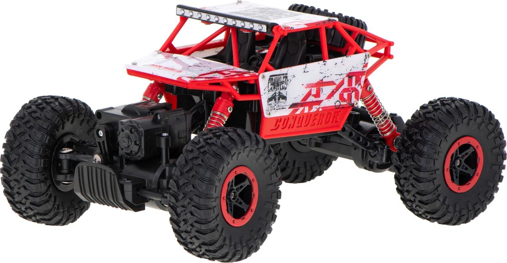 KIK RC Rock Crawler 1:18 diaľkovo ovládané auto 4x4 červené