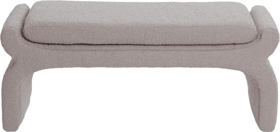 Béžová lavica z textílie buklé Nafya – Light &amp; Living