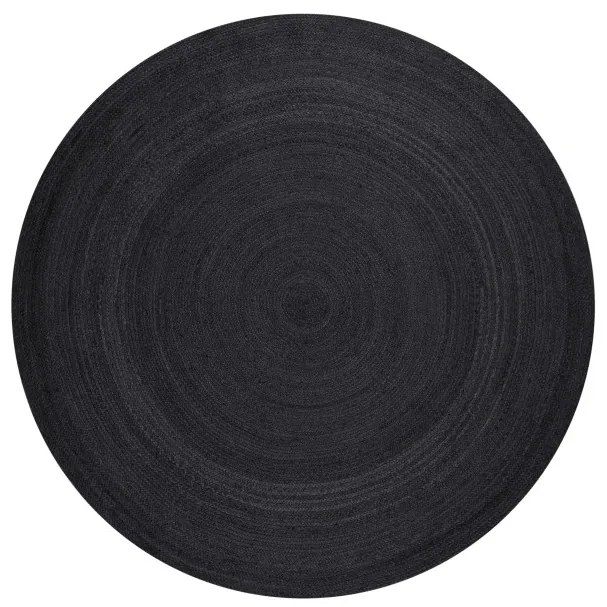 Koberec Hanse Home Jute Braided Rangpur čierny kruh