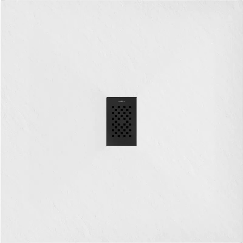 Mexen Hugo, štvorcová sprchová vanička SMC 100 x 100 cm, biela, čierna krytka, 42101010-B