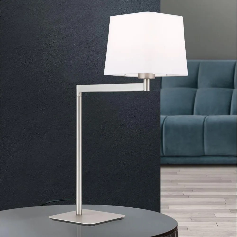 Orion LA 4-1209/1 - Stolná lampa CARLTON 1xE27/40W/230V biela/matný chróm