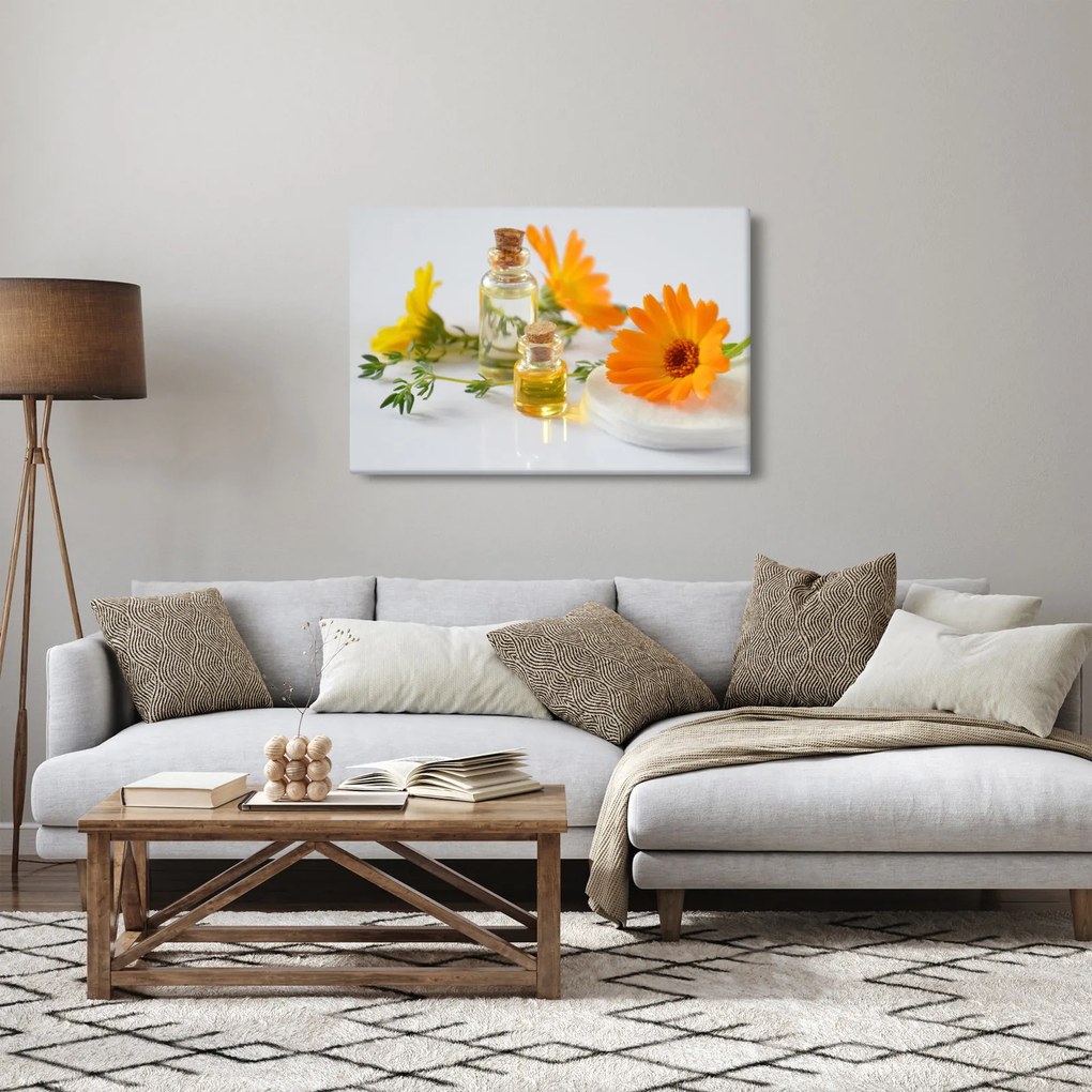 Obraz oranžových kvetín (90x60 cm)